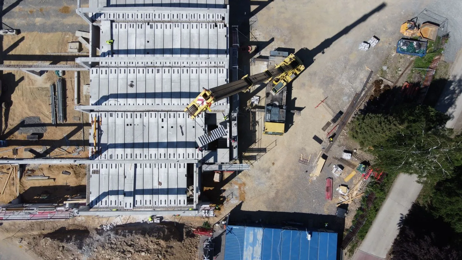 Montaż prefabrykatów – inwestycja Karmello Czechowice-Dziedzic