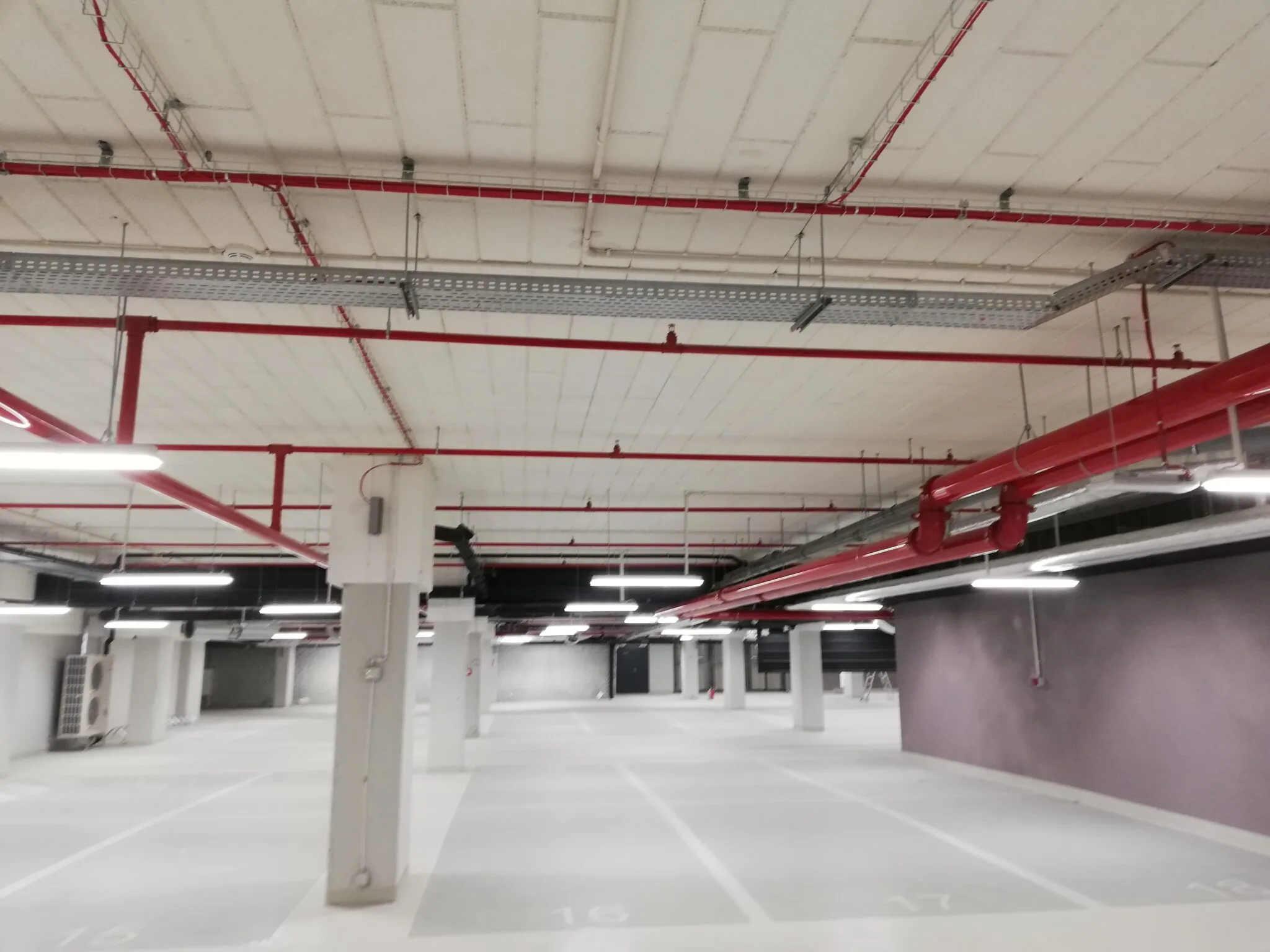 Instalacja tryskaczowa PPOŻ na parkingu podziemnym