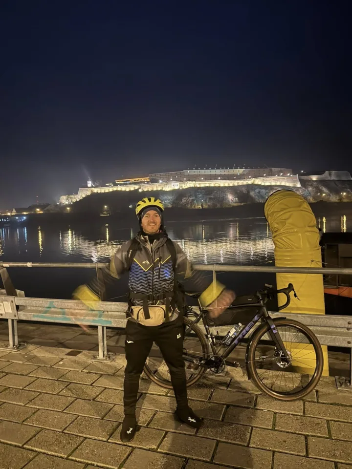 Damian Stawicki  podczas wyprawy rowerowej #KilometryDlaKazia